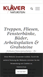 Mobile Screenshot of naturstein-klaever.de