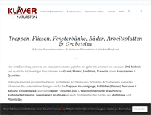Tablet Screenshot of naturstein-klaever.de